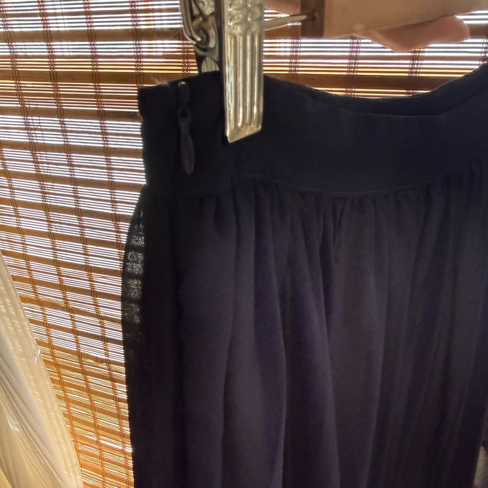 Anthropologie Navy and White Striped Midi Skirt - Picture 3 of 4